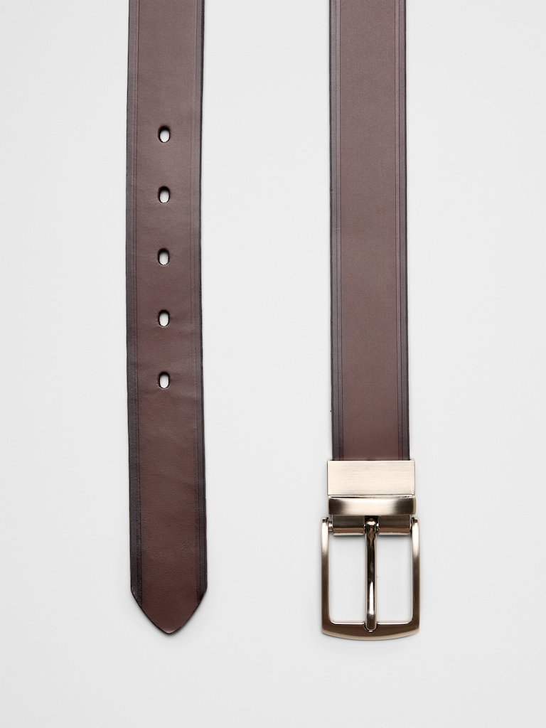 Reversible Leather Dress Belt
