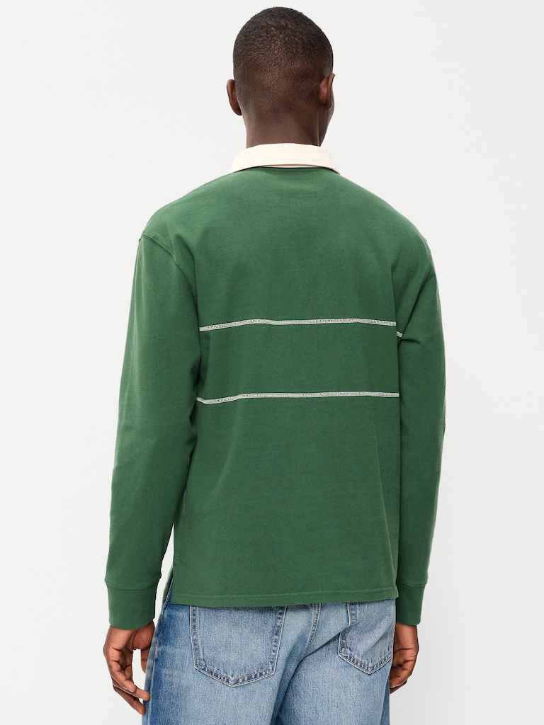 Color-Block Rugby Polo