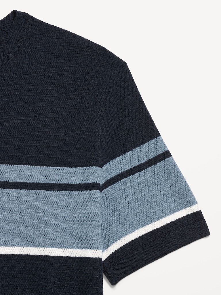 Relaxed Color-Block Sweater T-Shirt