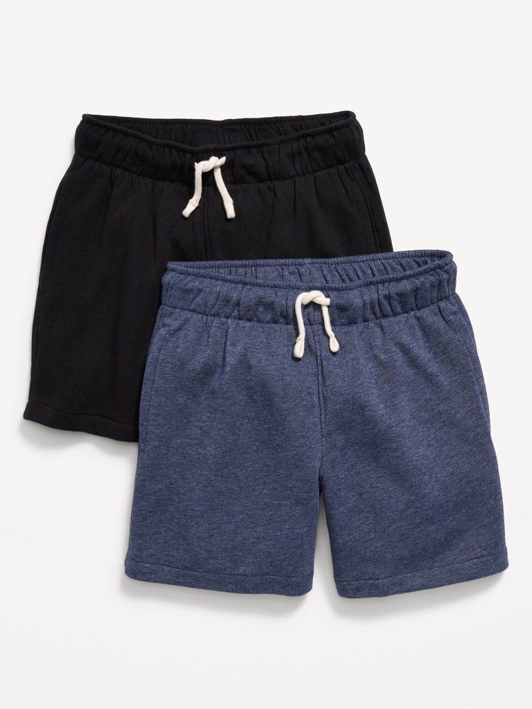Above Knee Fleece Jogger Shorts 2-Pack for Boys