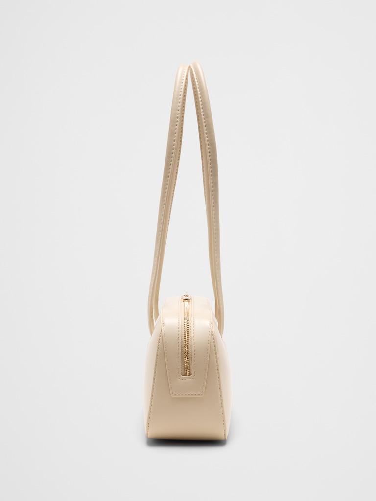 Vegan Leather East West Top Handle Bag