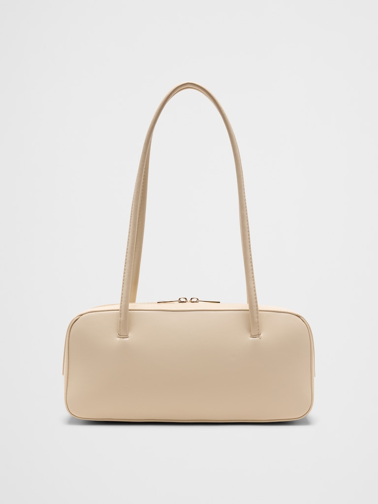 Vegan Leather East West Top Handle Bag