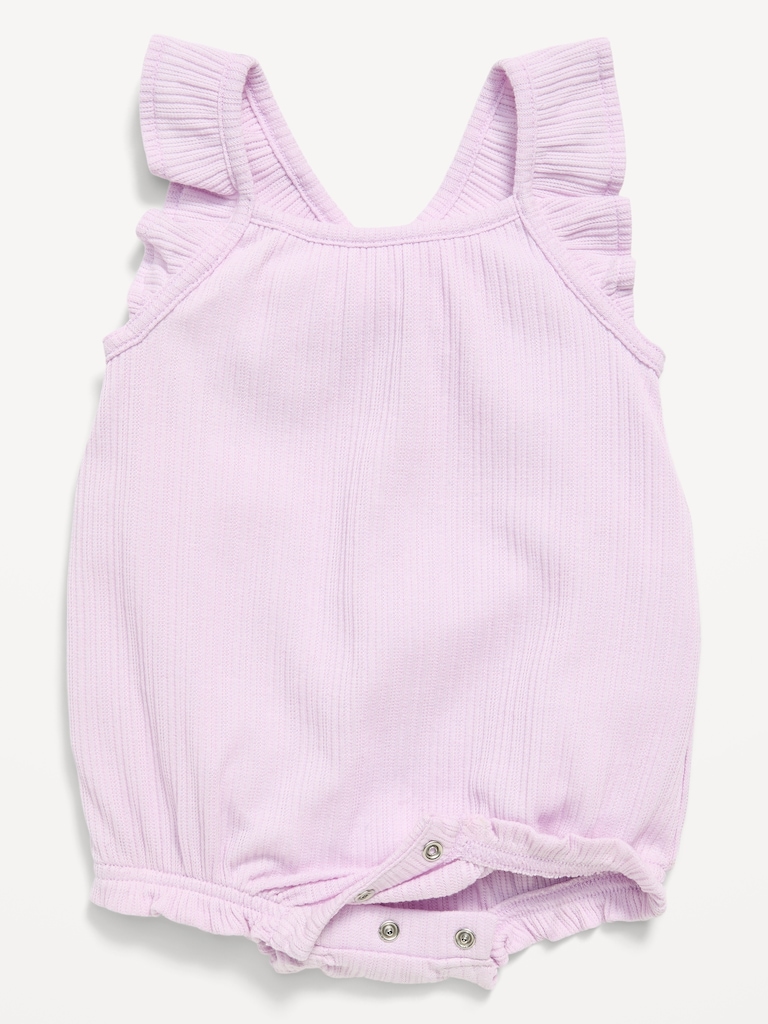 Sleeveless Ruffle-Trim Romper for Baby
