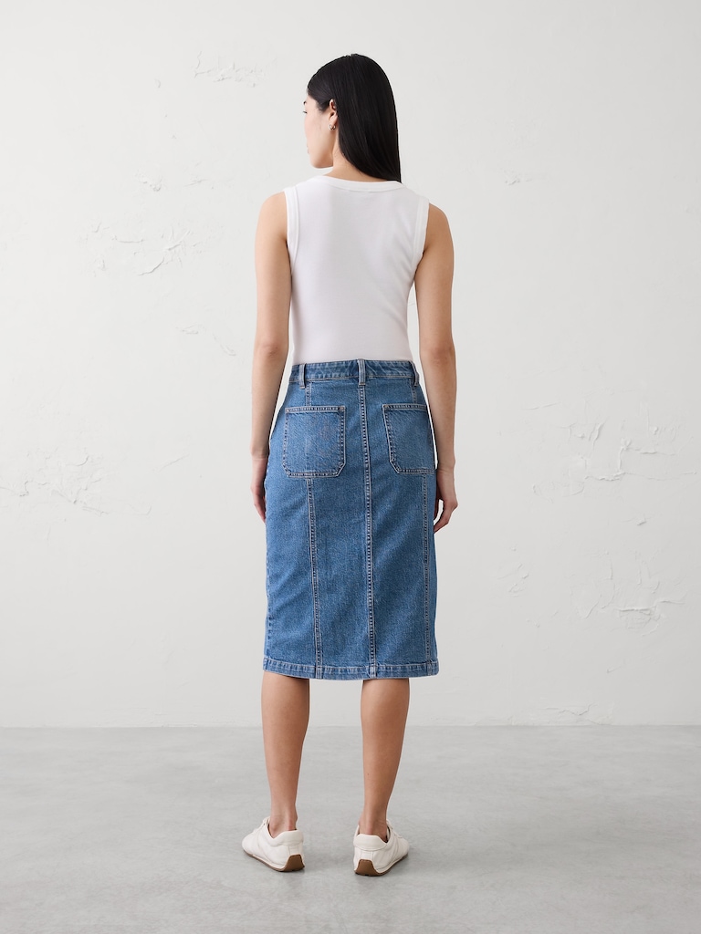 Denim Pencil Skirt