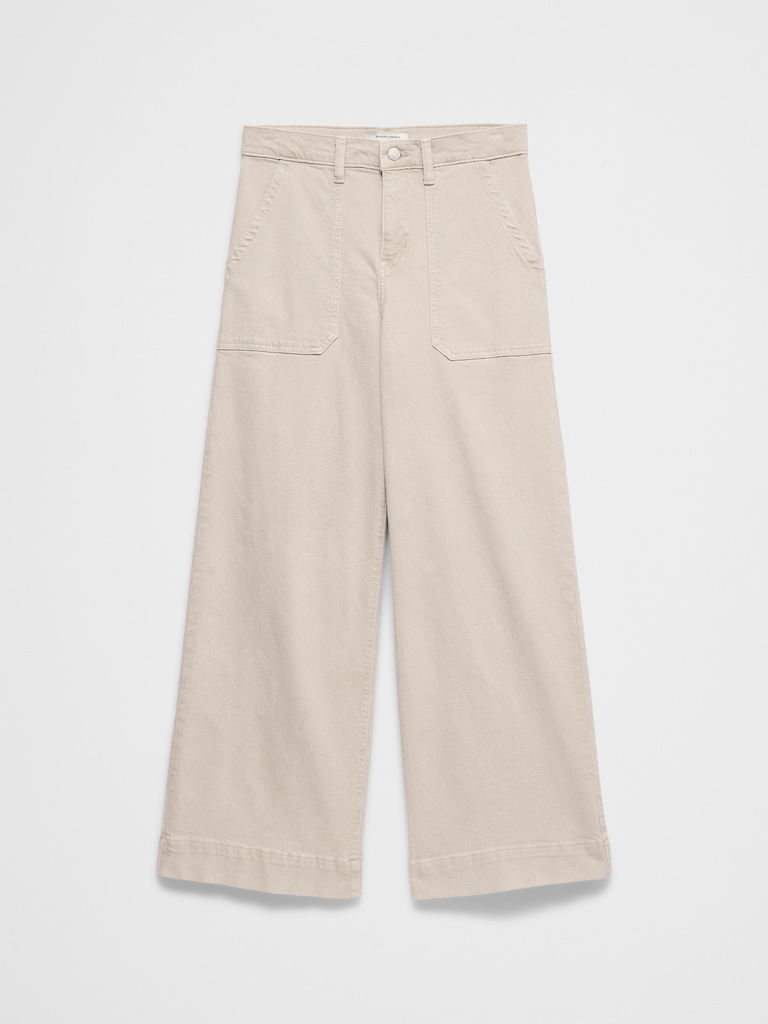 Wide-Leg High-Rise Utility Jean