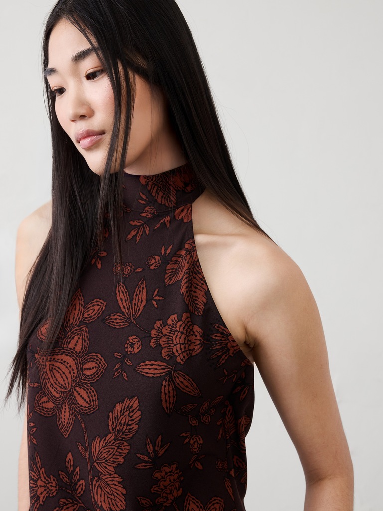 Halter Open-Back Maxi Dress