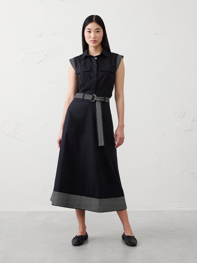 Trapunto Cap-Sleeve Shirt