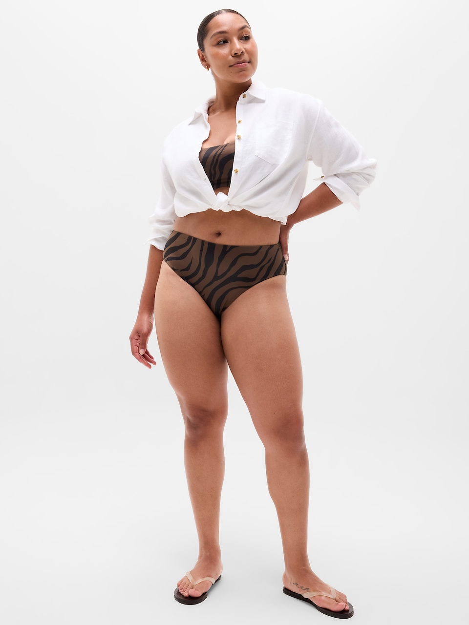 High Waist Cheeky Swim Bottom