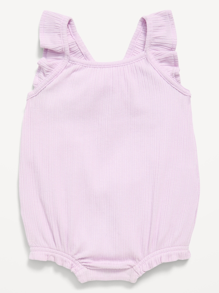 Sleeveless Ruffle-Trim Romper for Baby