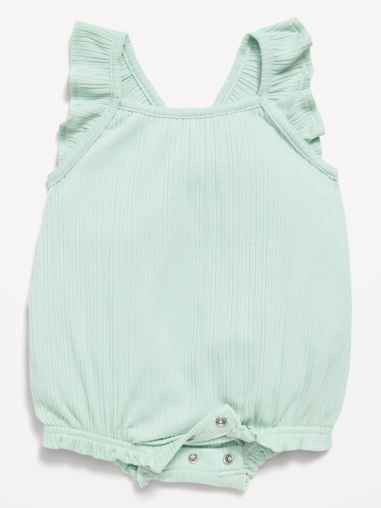 Sleeveless Ruffle-Trim Romper for Baby