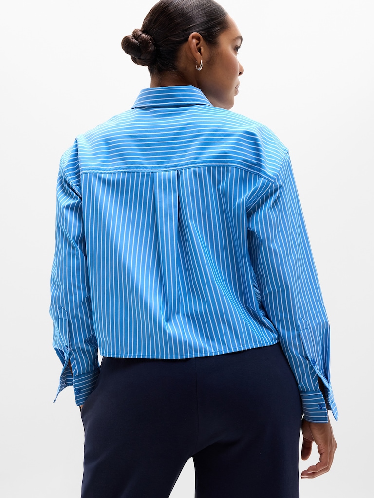 Midday Cropped Poplin Shirt