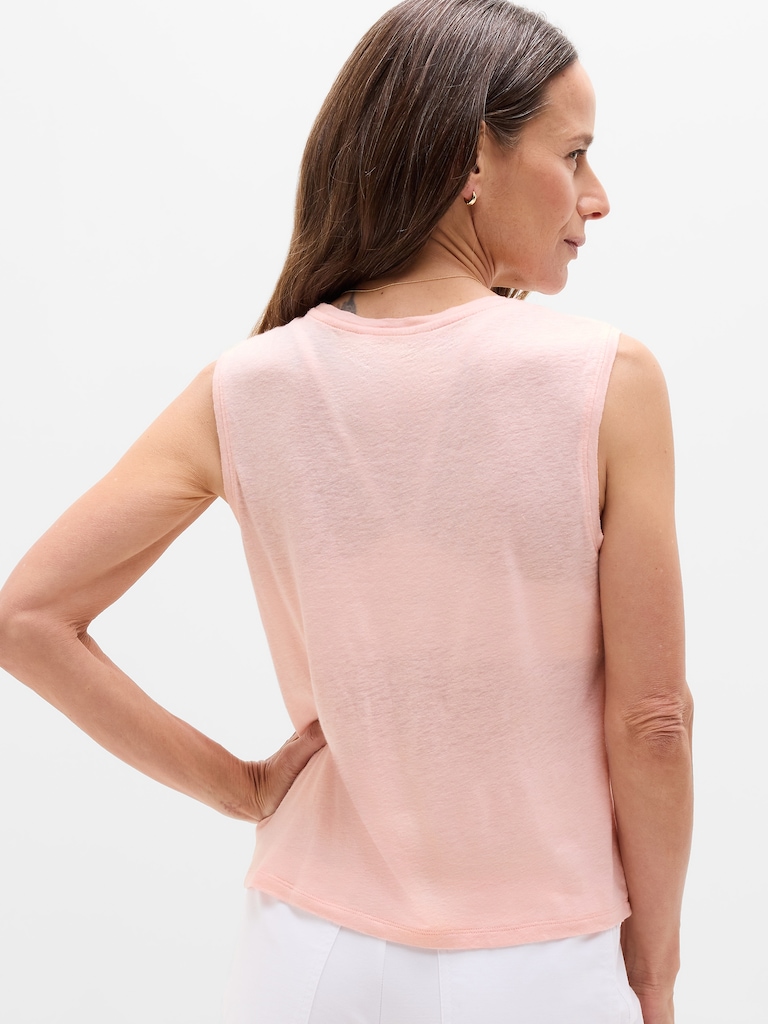 Getaway Linen Blend Muscle Tank