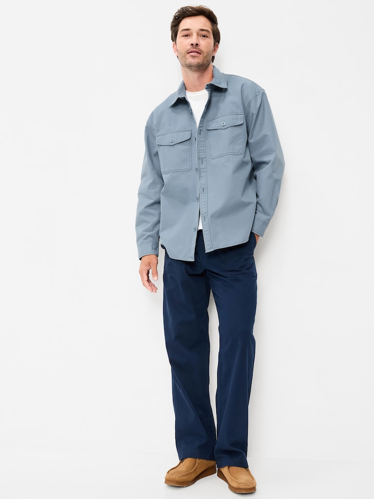 Oversized Canvas Workwear Shirt
