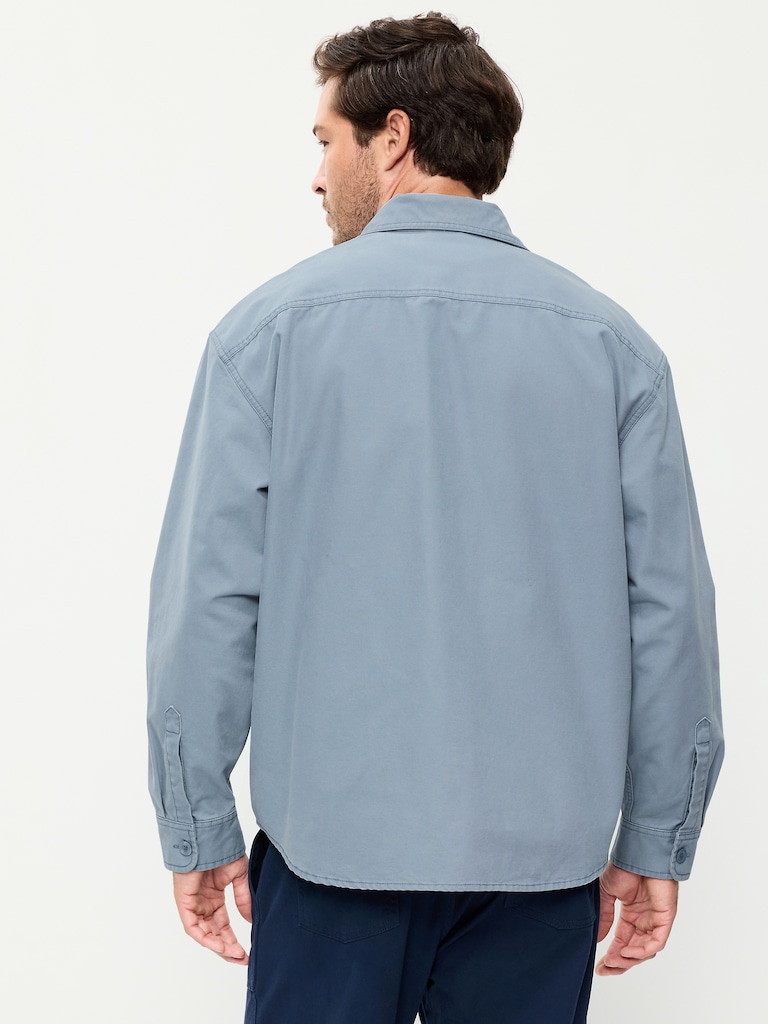 Oversized Canvas Workwear Shirt