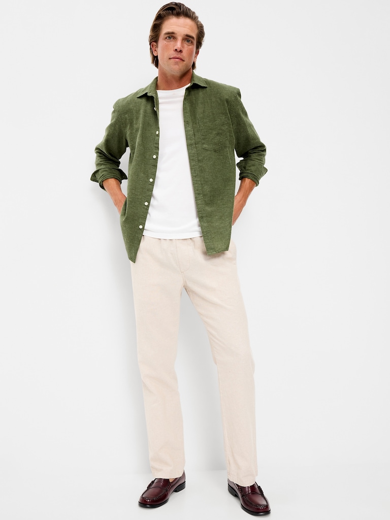 Classic Fit Linen-Blend Shirt