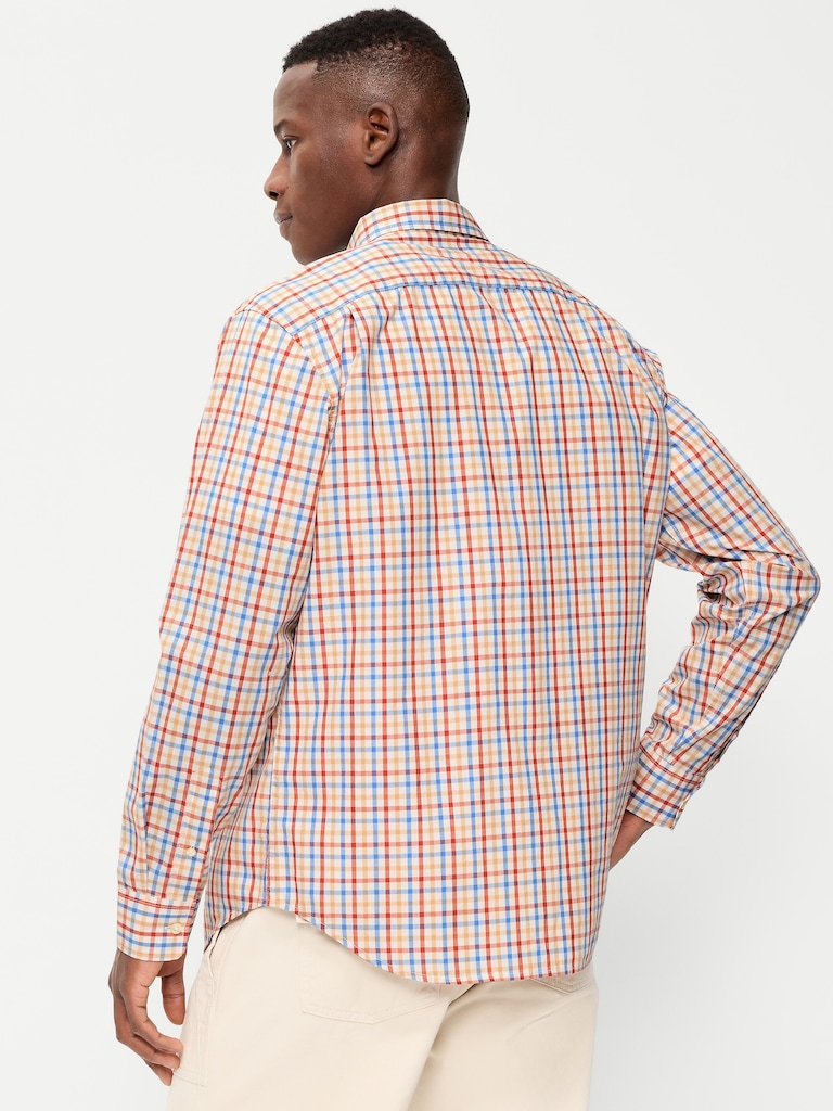 Classic Fit Everyday Plaid Poplin Shirt