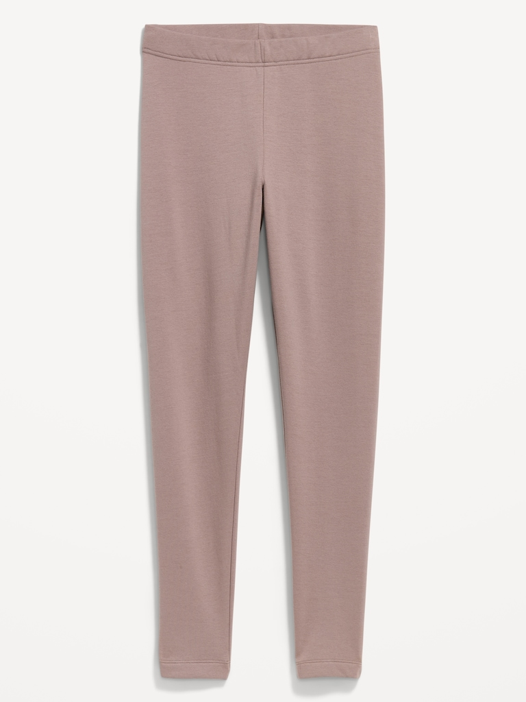 High-Waisted Fleece-Lined Ankle Leggings