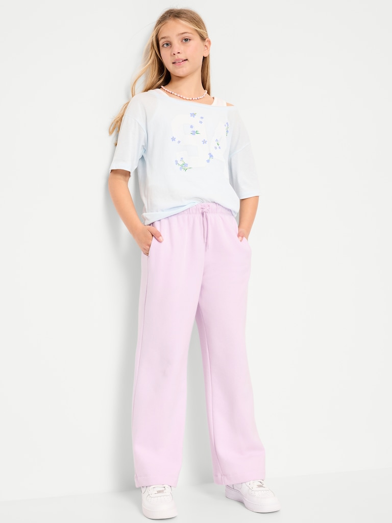 Favorite Fleece High-Waisted Wide-Leg Sweatpants for Girls