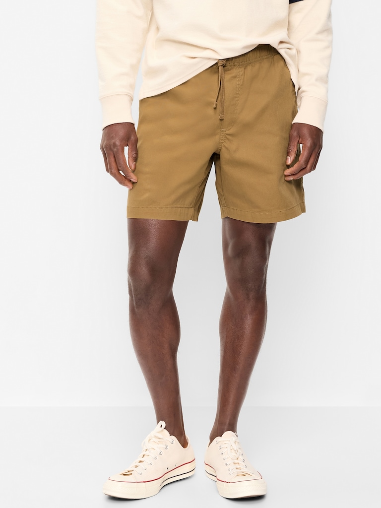 Twill Jogger Shorts -- 7-inch inseam