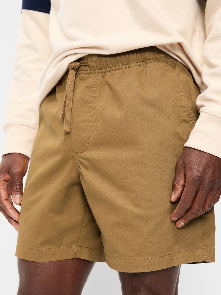 Twill Jogger Shorts -- 7-inch inseam