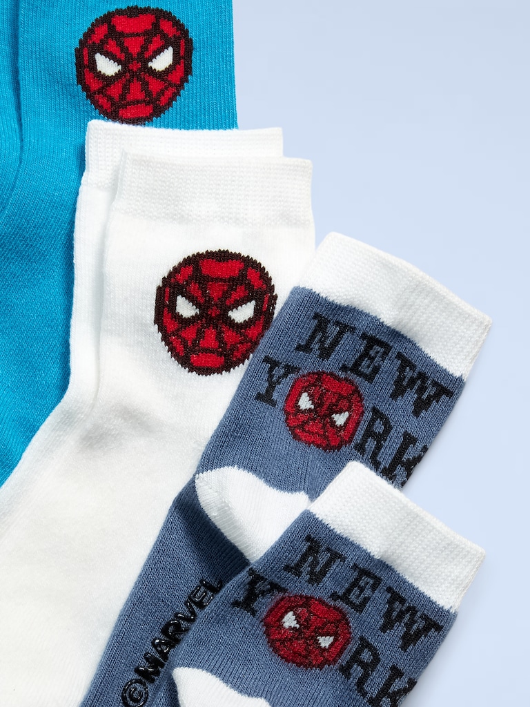 Old Navy x Marvel Spider-Man Unisex Crew Socks 3-Pack for Toddler & Baby