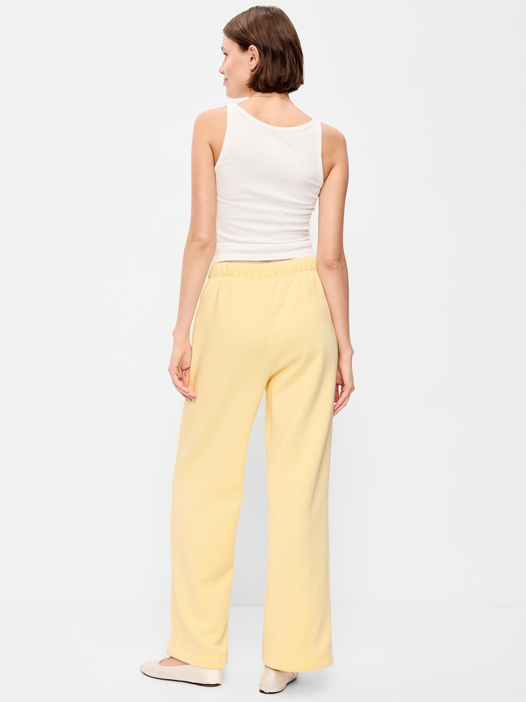 Pantalon en coton ouaté Vintage à taille très haute à logo