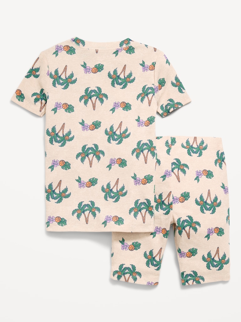 Gender-Neutral Snug-Fit Graphic Pajama Set for Kids