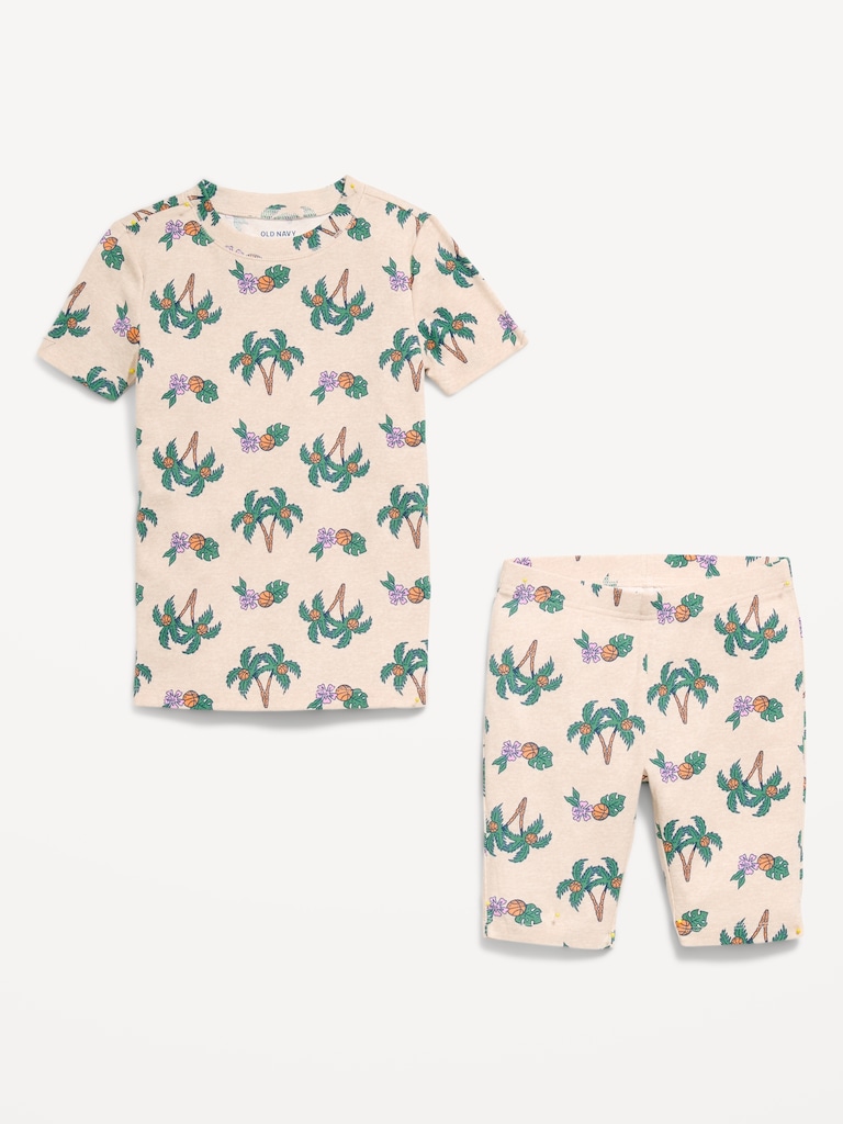 Gender-Neutral Snug-Fit Graphic Pajama Set for Kids