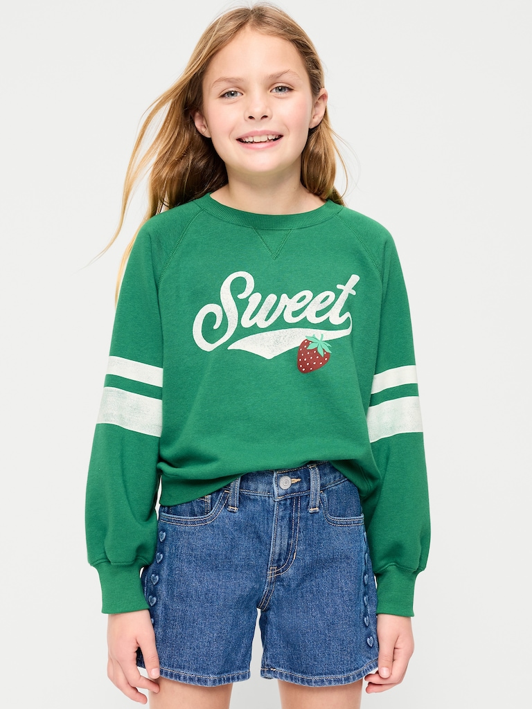 Long-Sleeve Graphic Sweatshirt for Girls