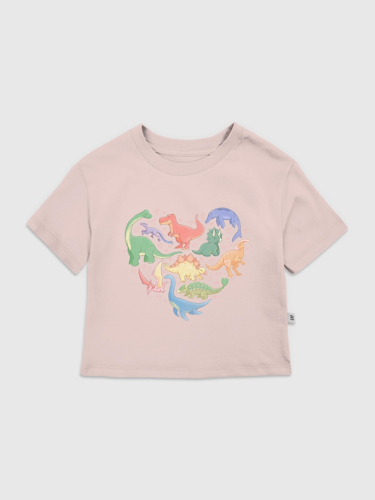 Toddler Dino Hearts Graphic T-Shirt