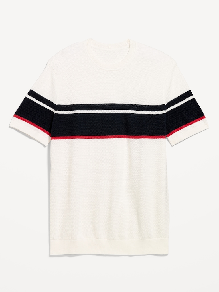 Relaxed Color-Block Sweater T-Shirt