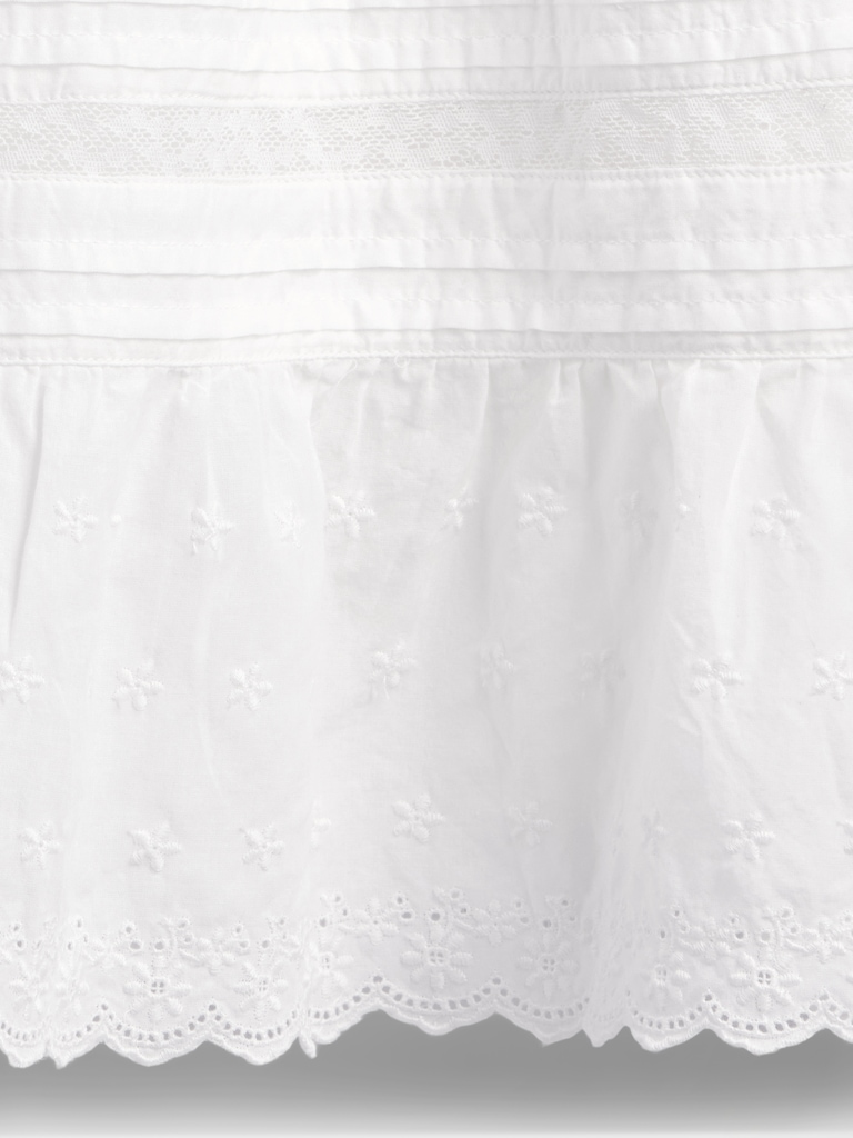 High Rise Tiered Lace-Trim Maxi Skirt