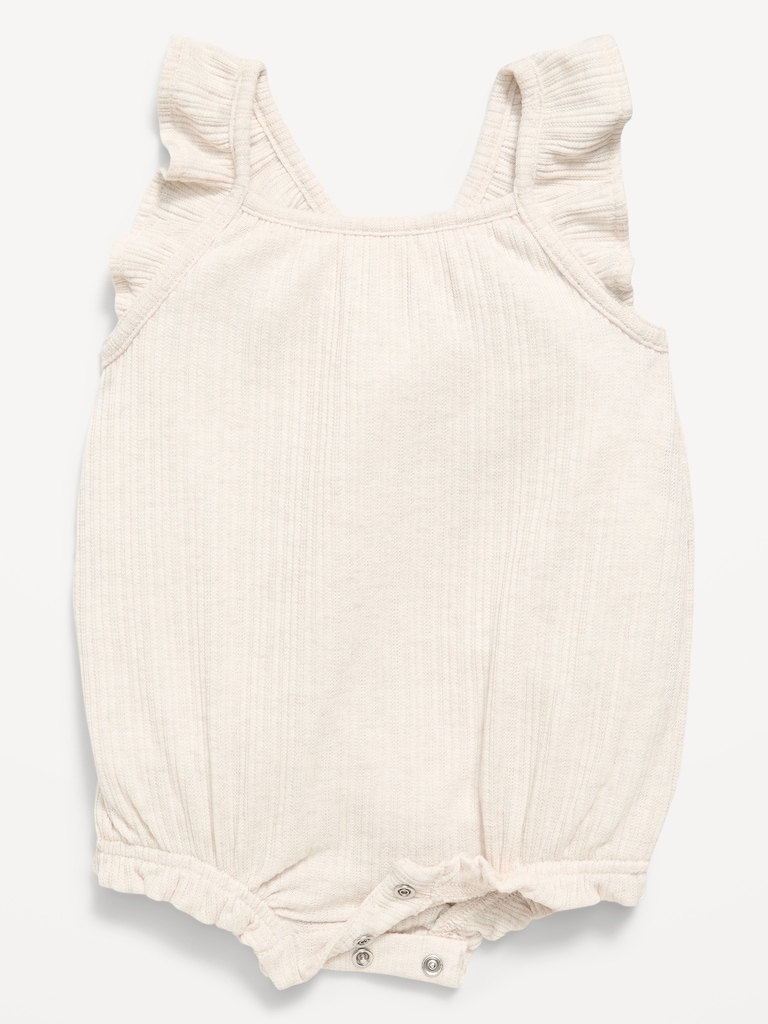 Sleeveless Ruffle-Trim Romper for Baby