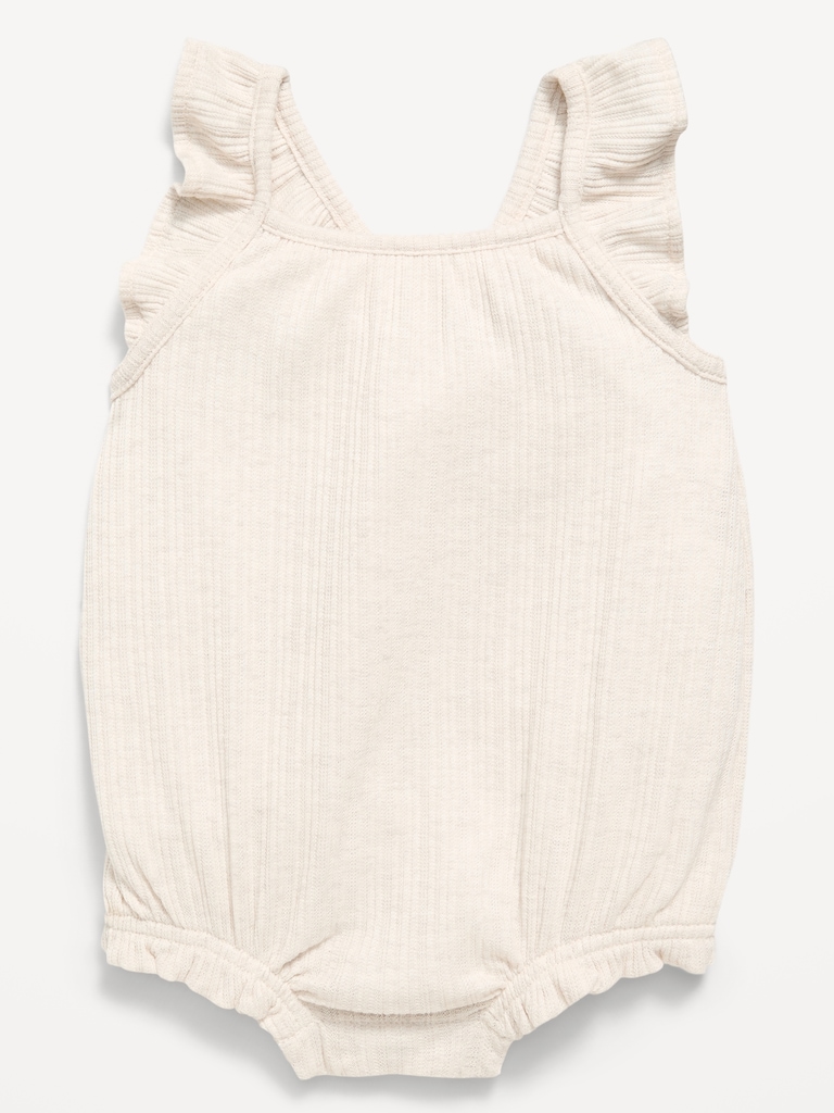 Sleeveless Ruffle-Trim Romper for Baby