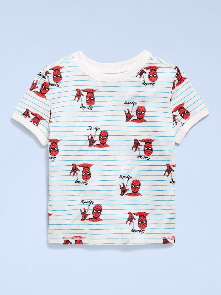 Old Navy x Marvel Spider-Man Graphic Ringer T-Shirt for Toddler Boys