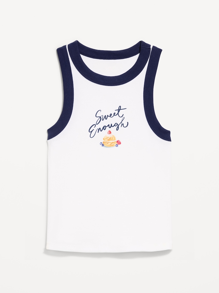 Graphic Snug Crop Tank Top