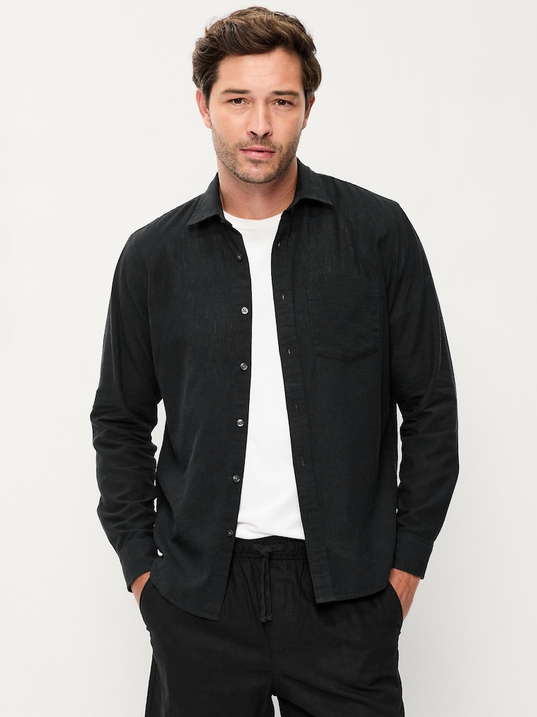 Classic Fit Linen-Blend Shirt