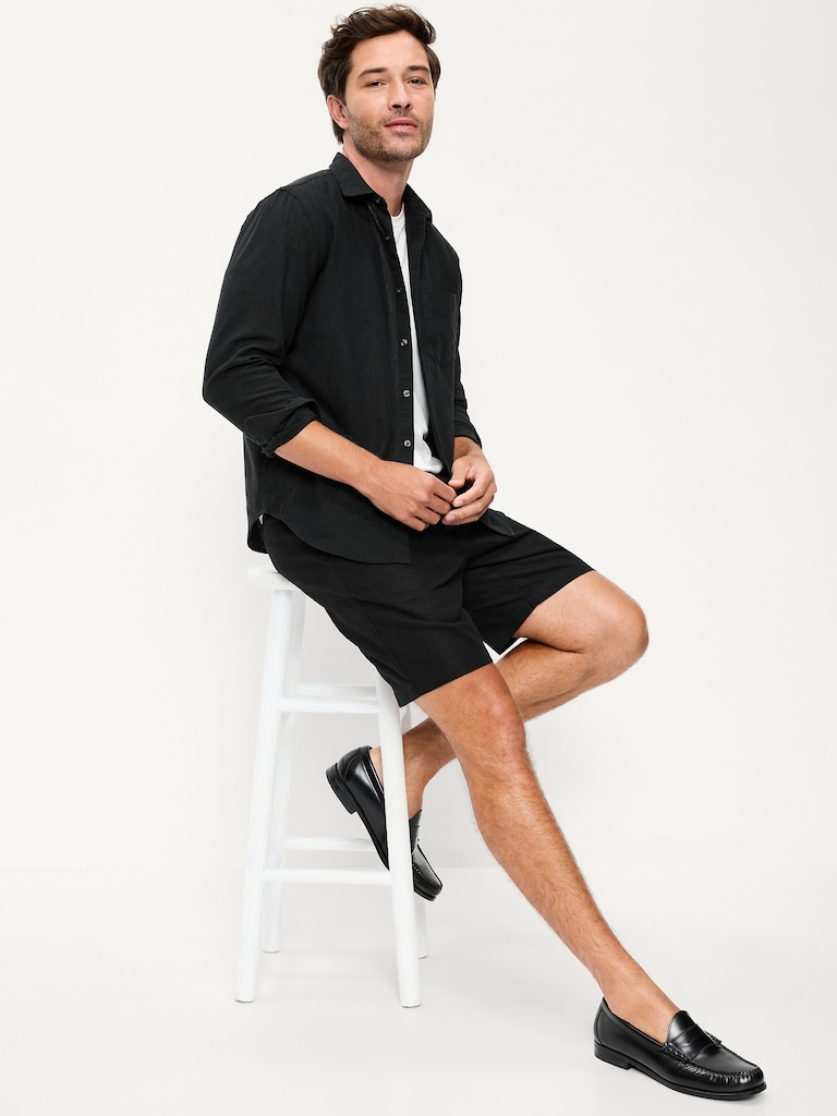 Classic Fit Linen-Blend Shirt