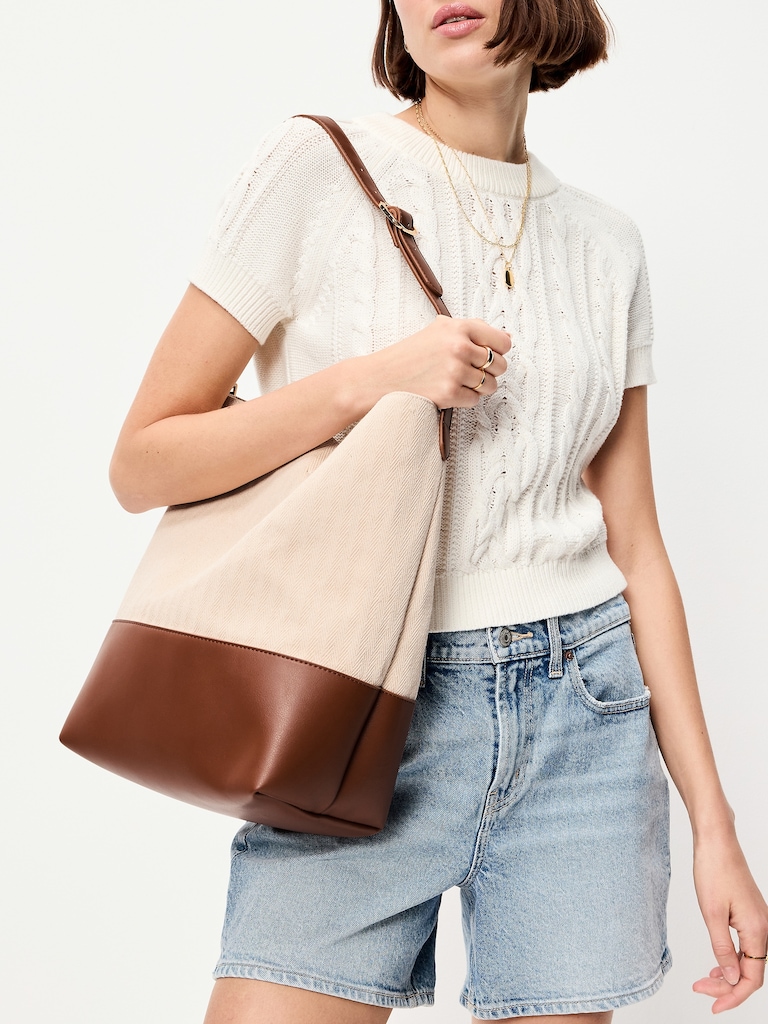 Large Preppy Bucket Bag