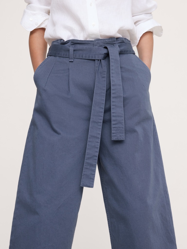 Ultra High-Rise Wide-Leg Paperbag Pant