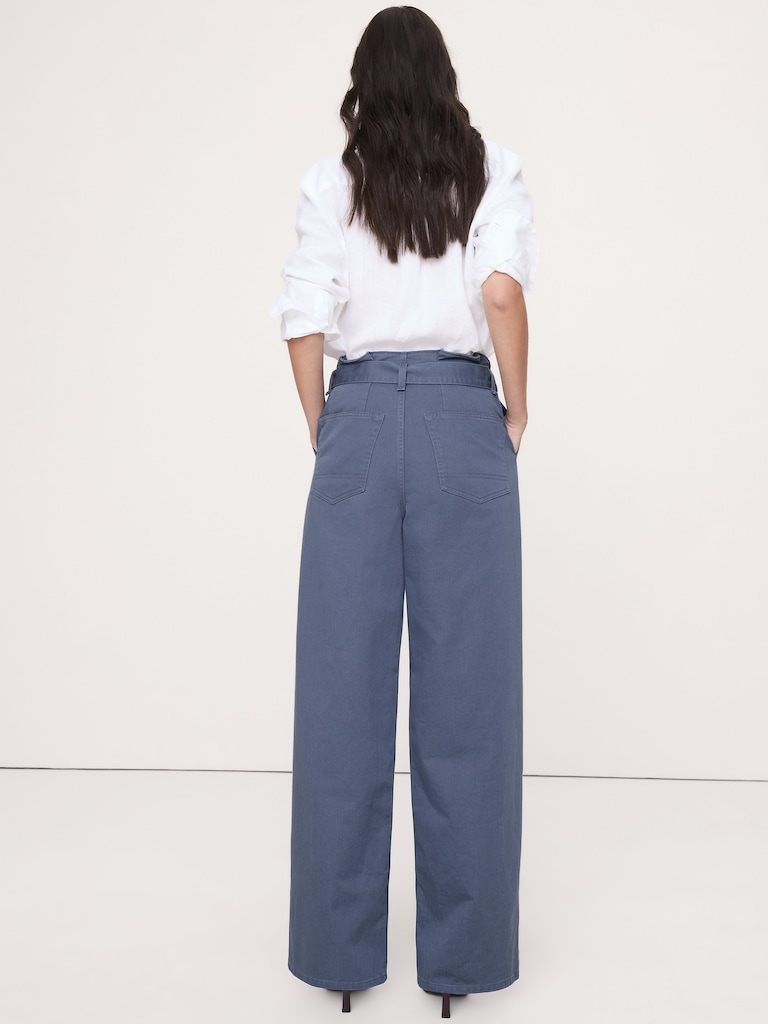 Ultra High-Rise Wide-Leg Paperbag Pant