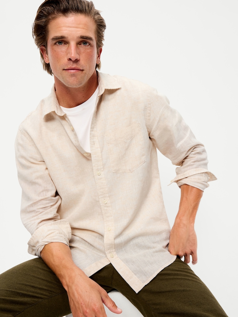 Classic Fit Linen-Blend Shirt