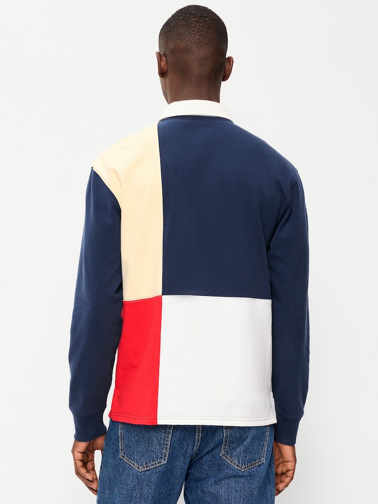 Color-Block Rugby Polo