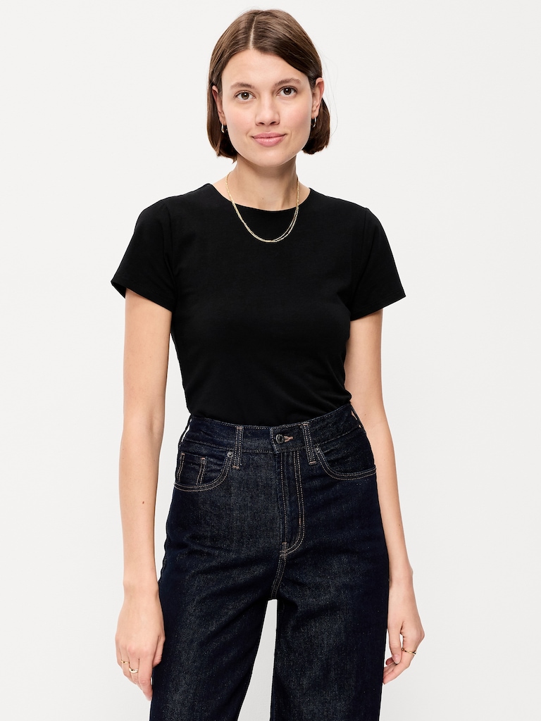 Hug Double-Layer Crew Neck Top