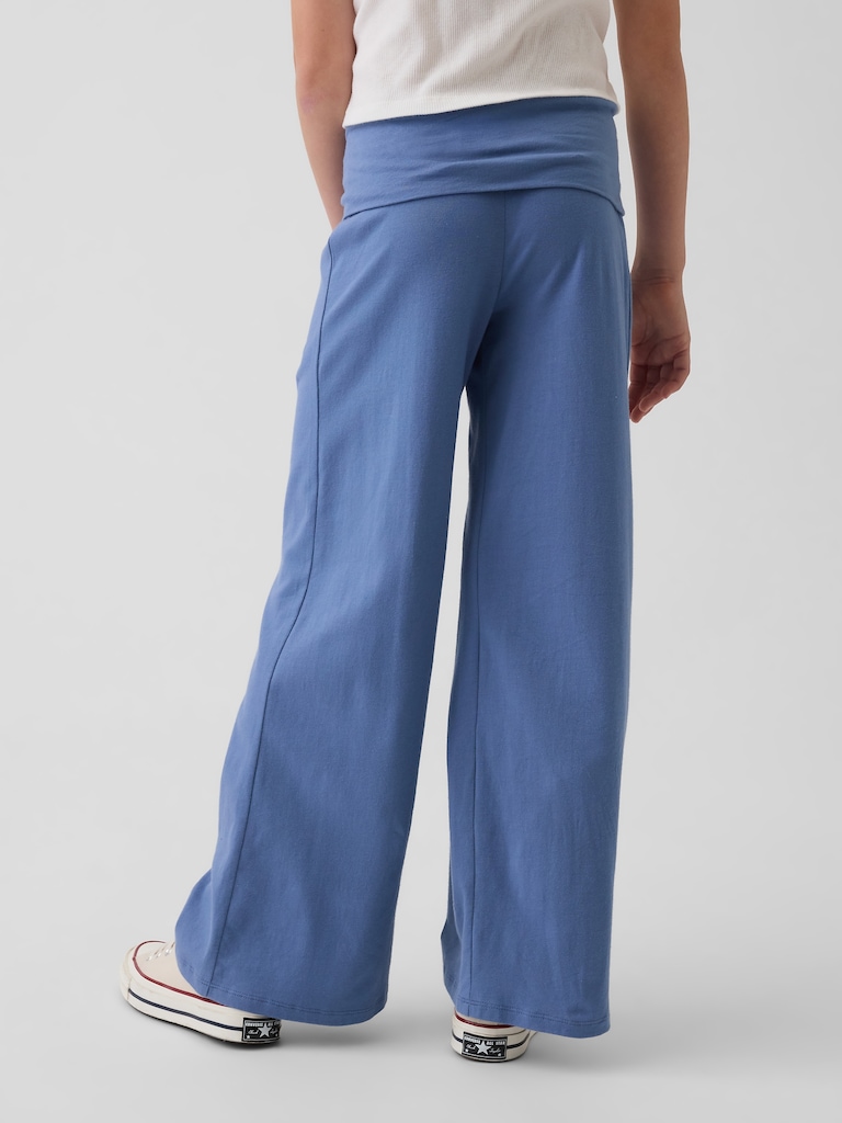 Kids Wide-Leg Foldover Leggings