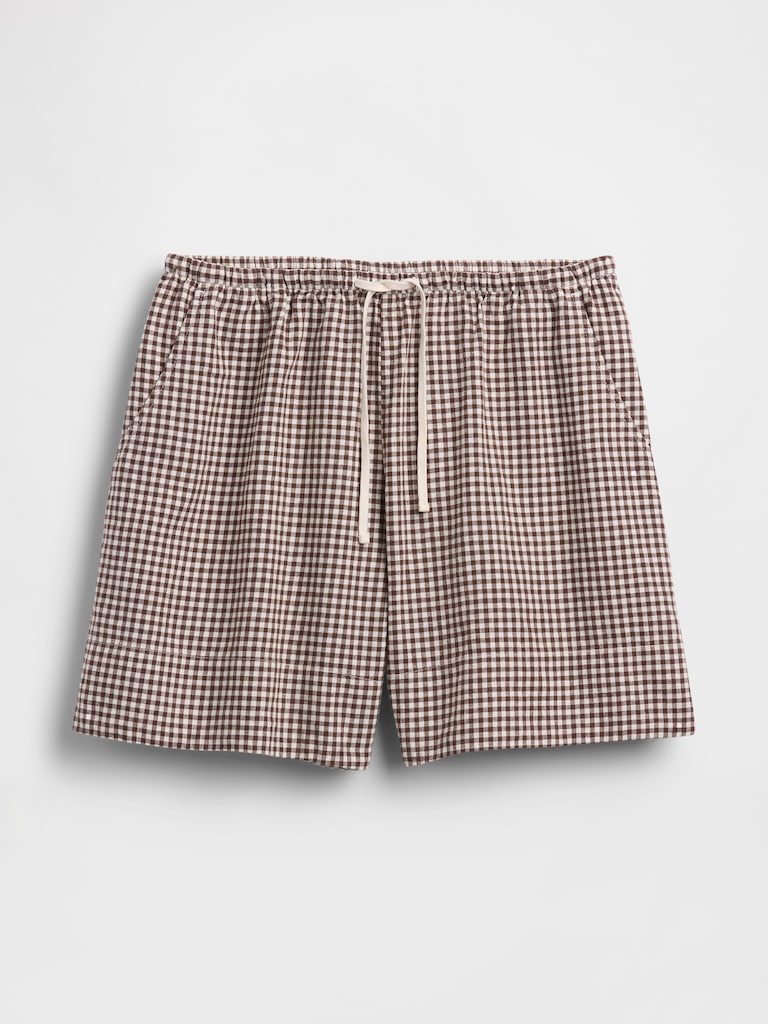 Linen-Blend Easy Shorts