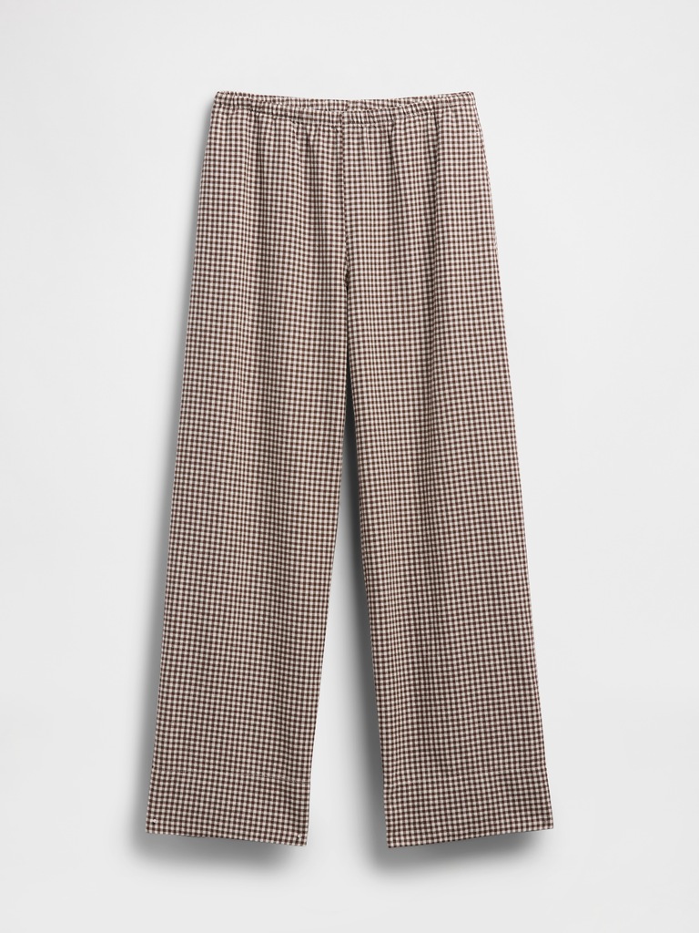 Linen-Blend Relaxed Wide-Leg Pants