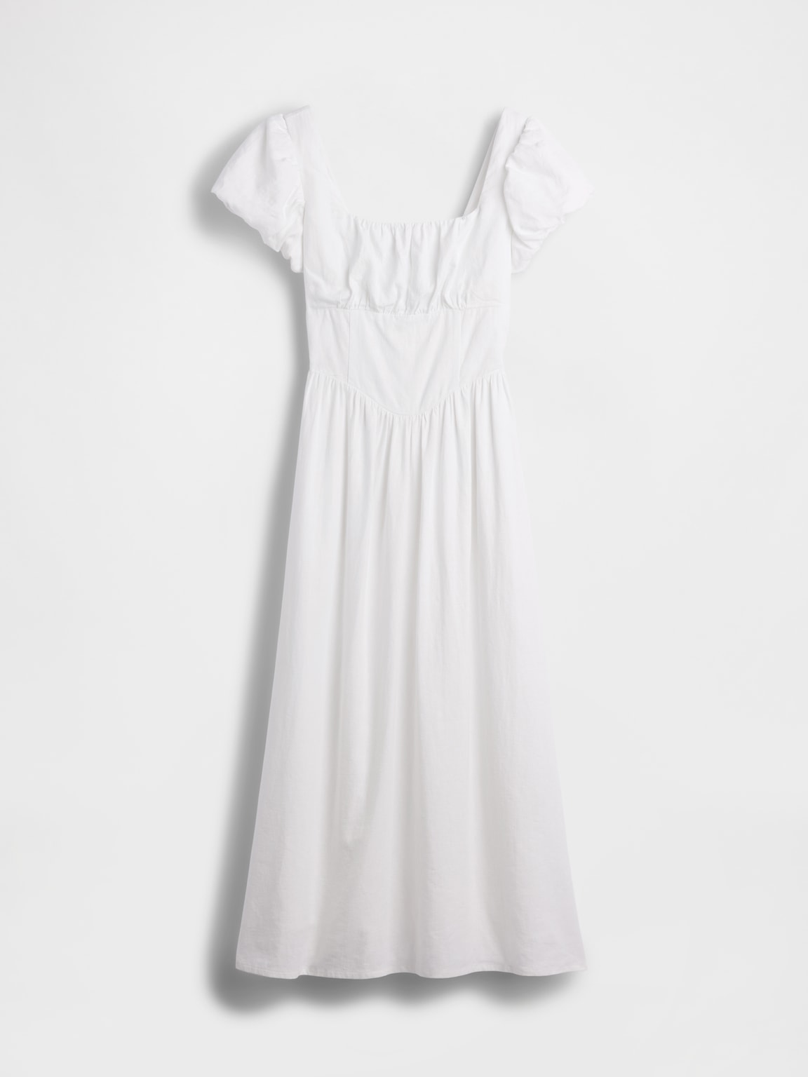 Linen-Blend Drop-Waist Maxi Dress