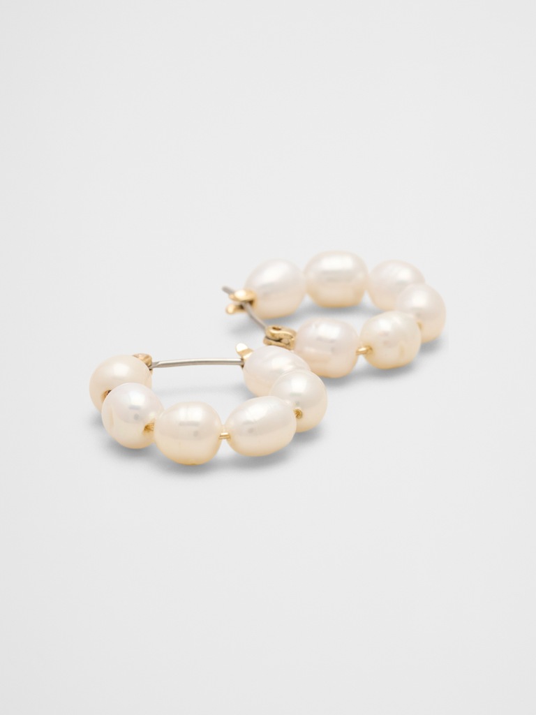 Pearl Hoop Earrings