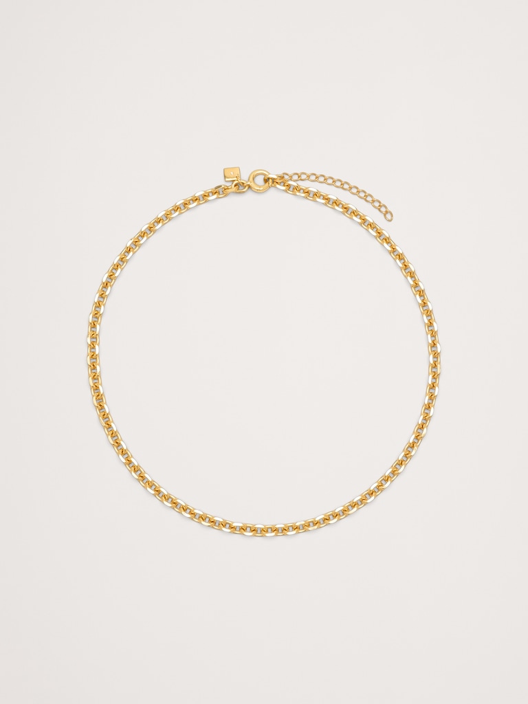 Mini Oval Link Chain Necklace